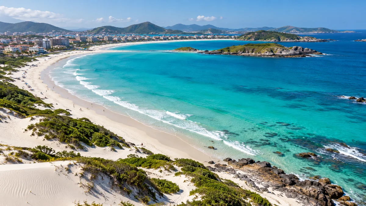Ilustração para o guia: Passagens para Cabo Frio: como comparar aeroportos e deslocamento