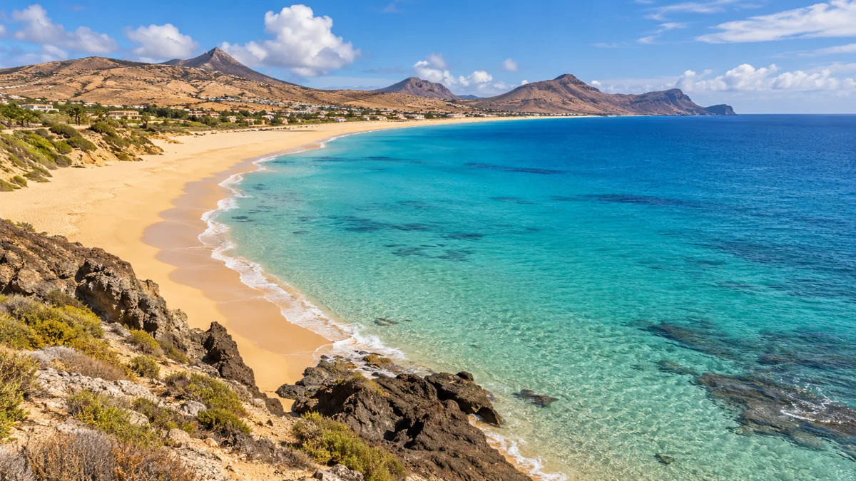 Ilustração para o guia: Passagens para Porto Santo: como comparar a chegada à ilha